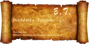 Buchholz Tuzson névjegykártya